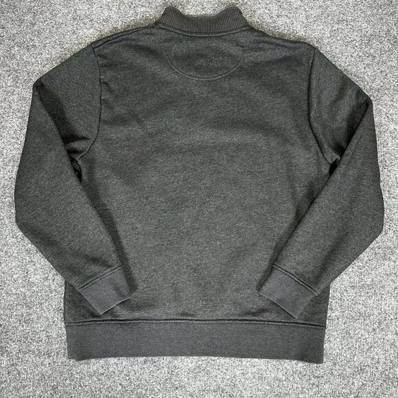 Orvis Sweater Men Large Grey 1/4 Snap Zip Fleece Mock Neck Pullover Casual Adult - Picture 5 of 7